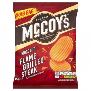 McCoy's Ridge Cut Flame Grilled Steak Crisps 45g (36 Pack)