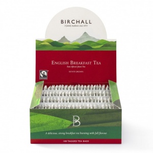 Birchall English Breakfast Tagged Tea Bags x 100 Pack (10 Pack)