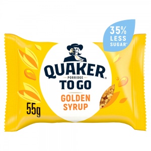 Quaker Porridge To Go Golden Syrup Breakfast Bar 55g (12 Pack)