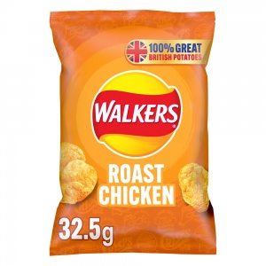 Walkers Roast Chicken Crisps 32.5g (32 Pack)
