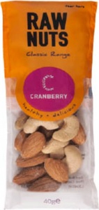 Cranberry Raw Nuts 40g (24 Pack)