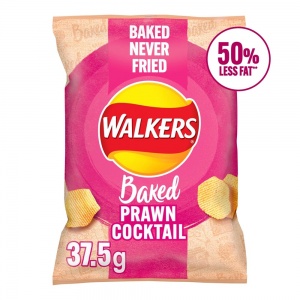 Walkers Baked Prawn Cocktail Potato Crisps 37.5g (32 Pack)