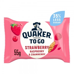 Quaker Porridge To Go Mixed Berries Breakfast Bar 55g (12 Pack)
