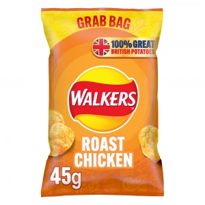 Walkers Roast Chicken Crisps Grab Bag 45g (32 Pack)