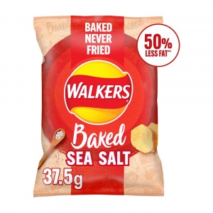 Walkers Baked Sea Salt Potato Crisps 37.5g (32 Pack)