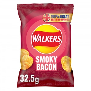Walkers Smoky Bacon Crisps 32.5g (32 Pack)