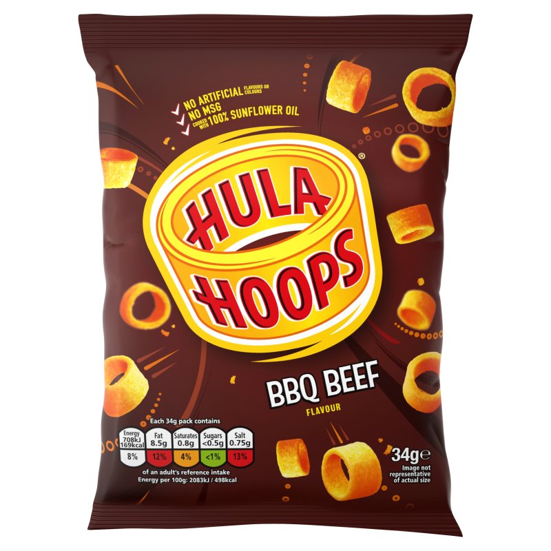 Hula Hoops BBQ Beef 34g (32 Pack)