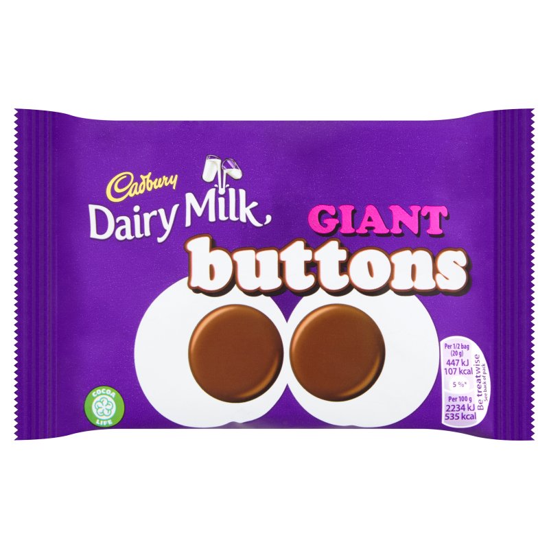 Cadbury Dairy Milk Giant Buttons 40g (36 Pack)