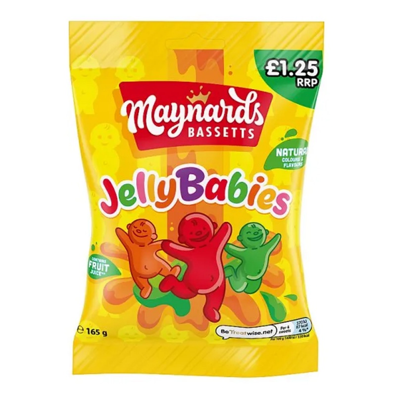 Maynards Bassetts Jelly Babies 165g (12 Pack) Price Marked Â£1.25