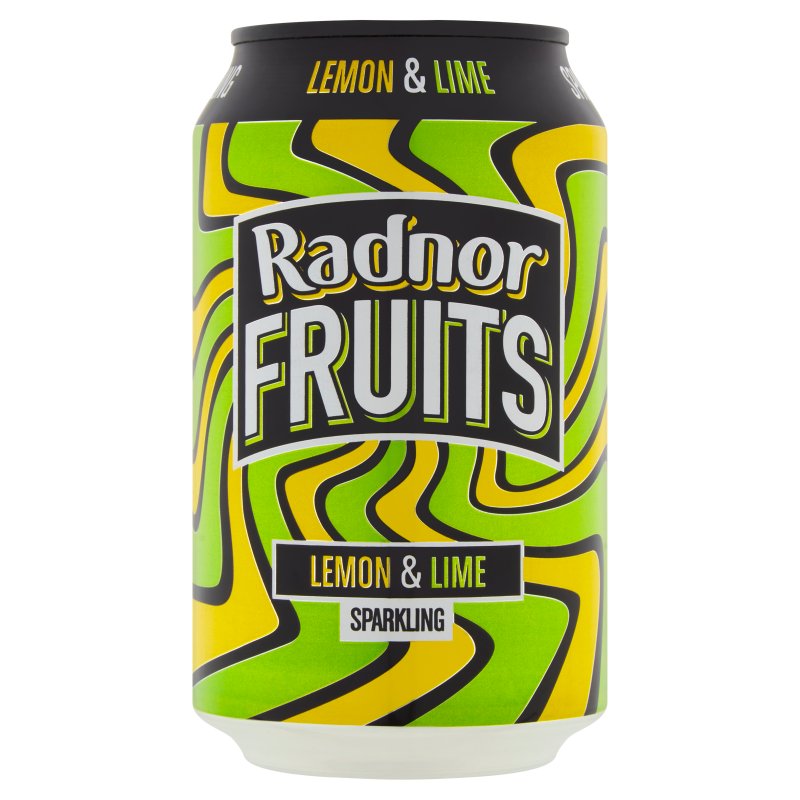 Radnor Fruits Sparkling Lemon & Lime Flavoured Water 330ml Can (24 Pack)