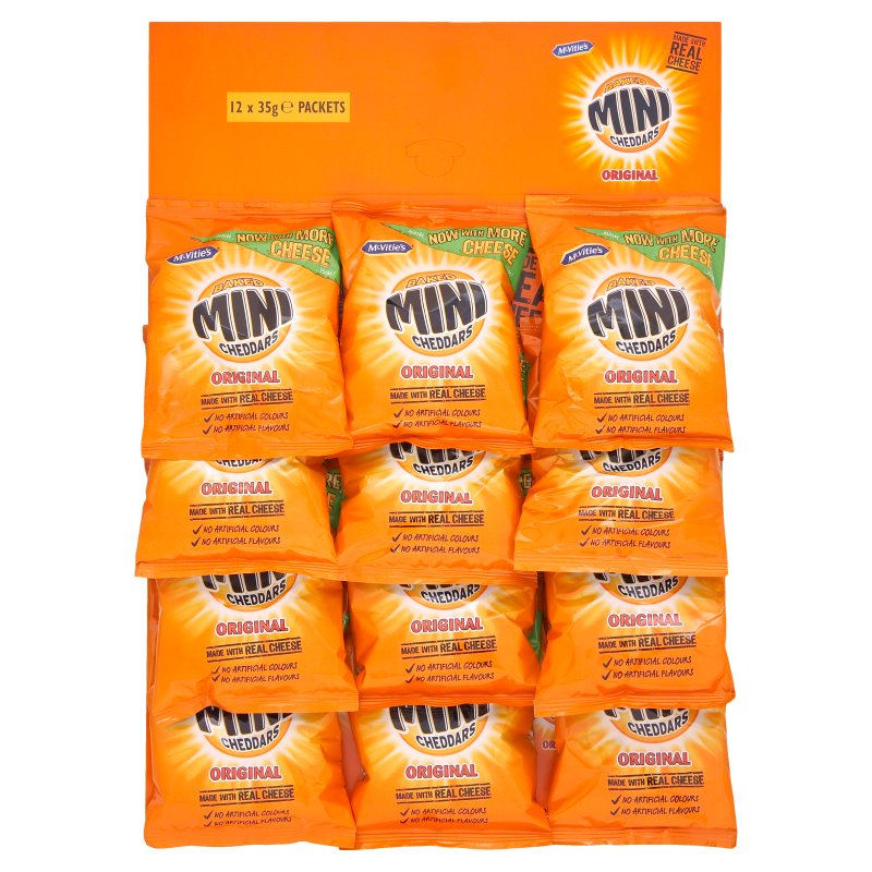 Jacob's Mini Cheddars Original Carded 35g (48 Pack)