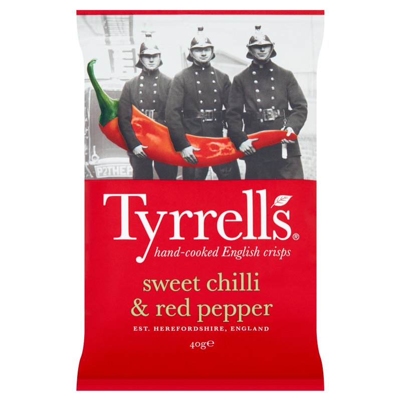 Tyrrell's Sweet Chilli & Red Pepper Crisps 40g (24 Pack)