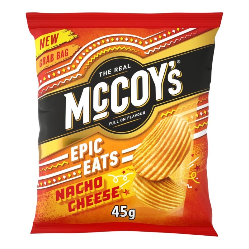 McCoy's Epic Eats Nacho Cheese Crisps 45g (36 Pack)