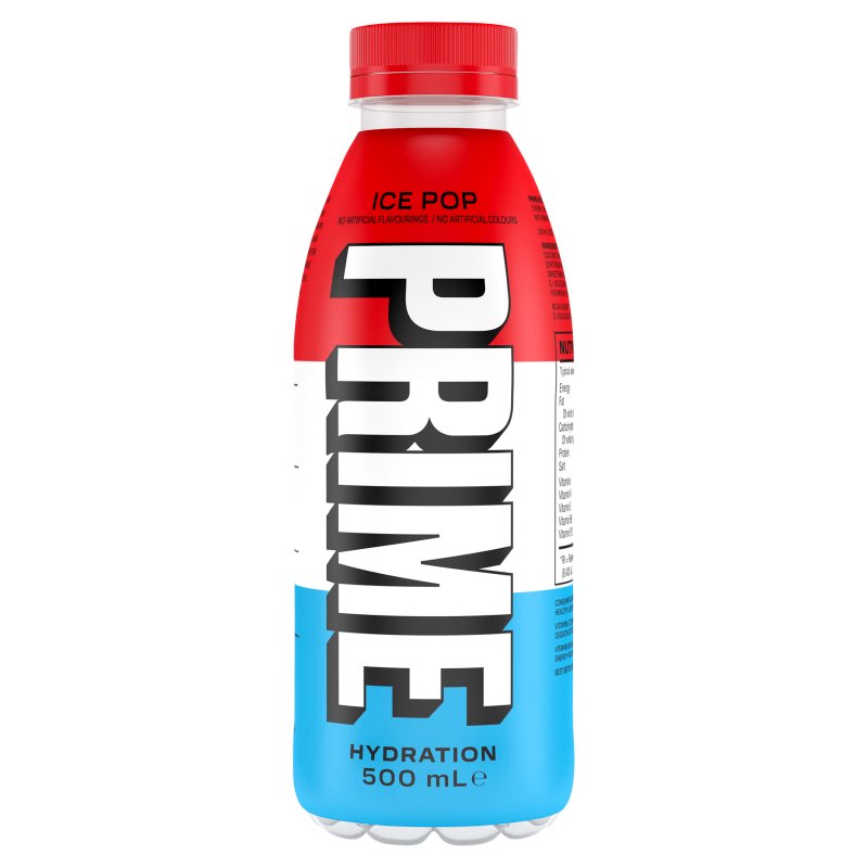 Prime Hydration Ice Pop 500ml Bottle (12 Pack)