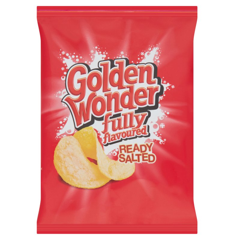 Golden Wonder Ready Salted Crisps 32.5g (32 Pack)