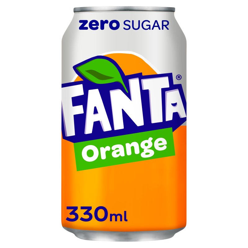Fanta Orange Zero Sugar 330ml Can (24 Pack)