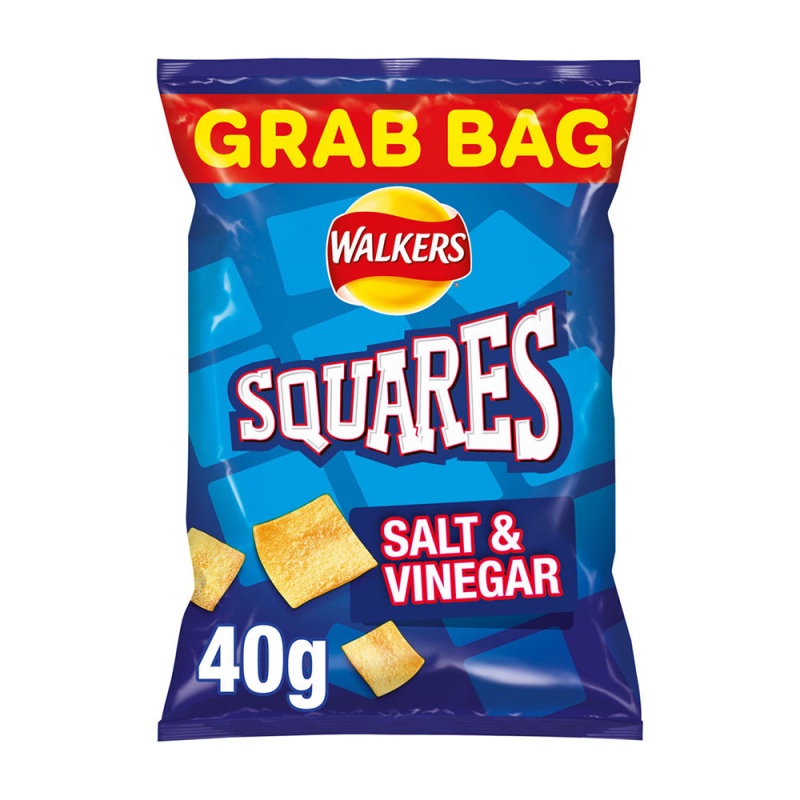 Walkers Squares Salt & Vinegar Snacks Grab Bag (32 X 40G) Best Price