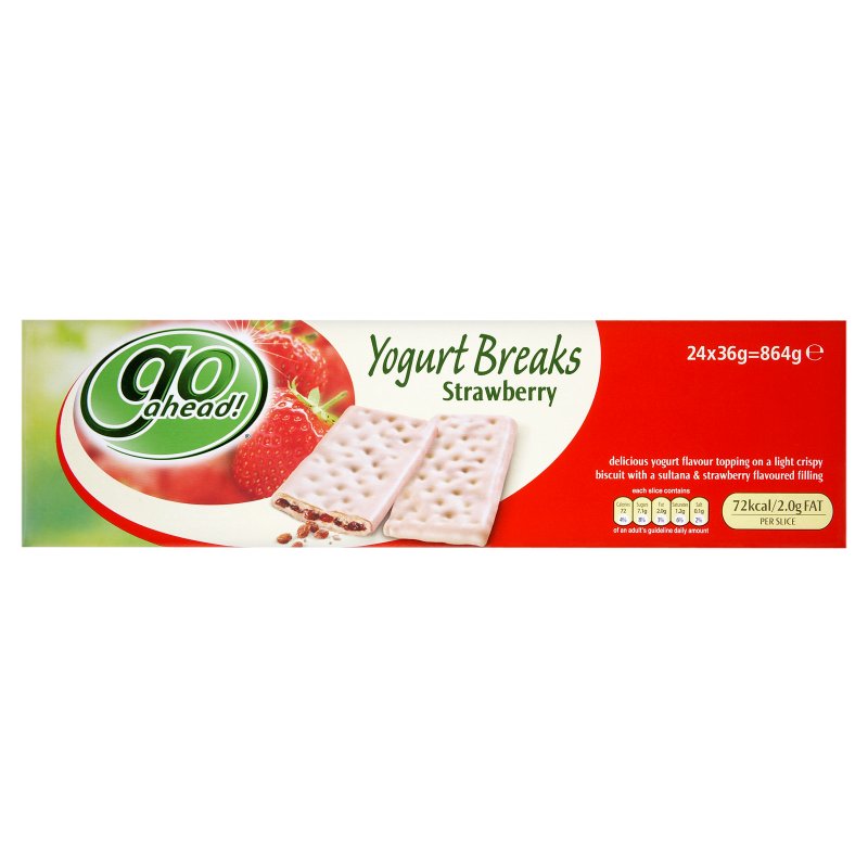Go Ahead Yoghurt Breaks Strawberry 35.5g (24 Pack)