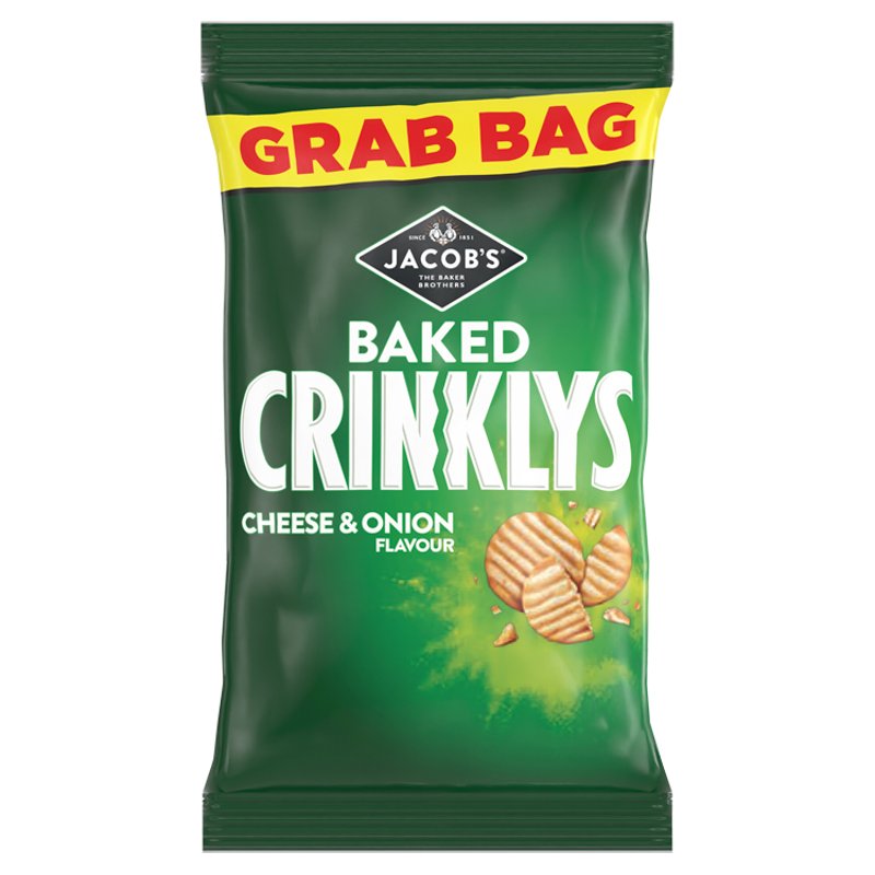 Jacob's Mini Cheddars Baked Crinklys Cheese & Onion 45g Grab Bag (30 Pack)