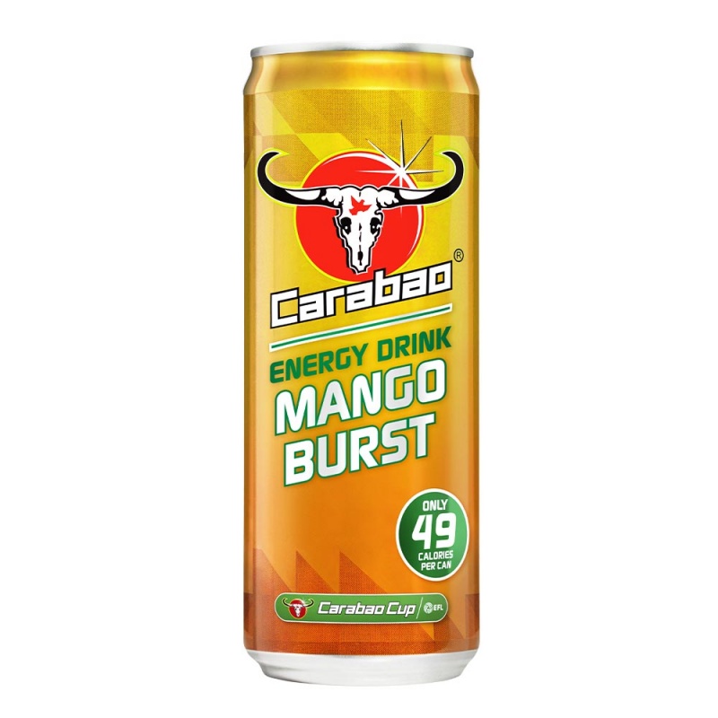 Carabao Energy Drink Mango Burst 330ml Can (12 Pack)