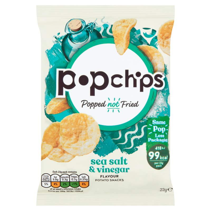 Popchips Sea Salt & Vinegar 23g (24 Pack)