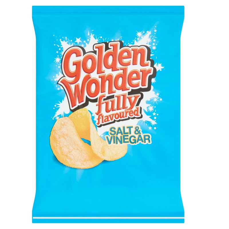 Golden Wonder Salt & Vinegar Crisps 32.5g (32 Pack)