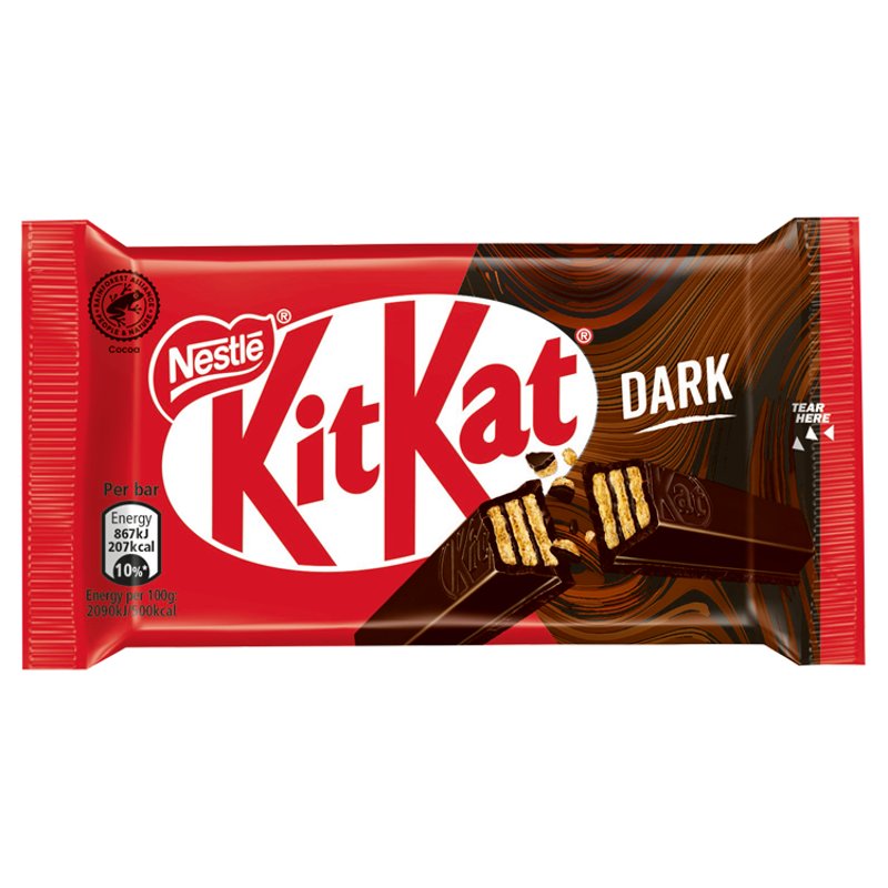 Kit Kat Dark 4 Finger Chocolate Biscuit 41.5g (24 Pack)