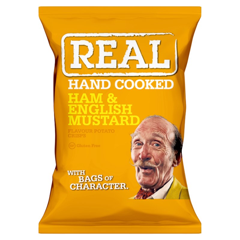 Real Crisps Ham & English Mustard 35g (24 Pack)