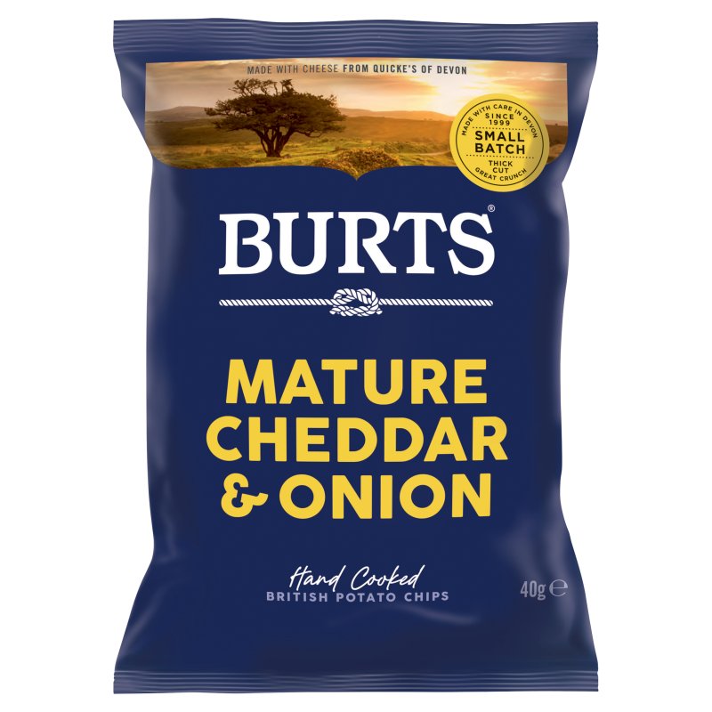 Burts Mature Cheddar And Spring Onion Crisps 40g (20 Pack)