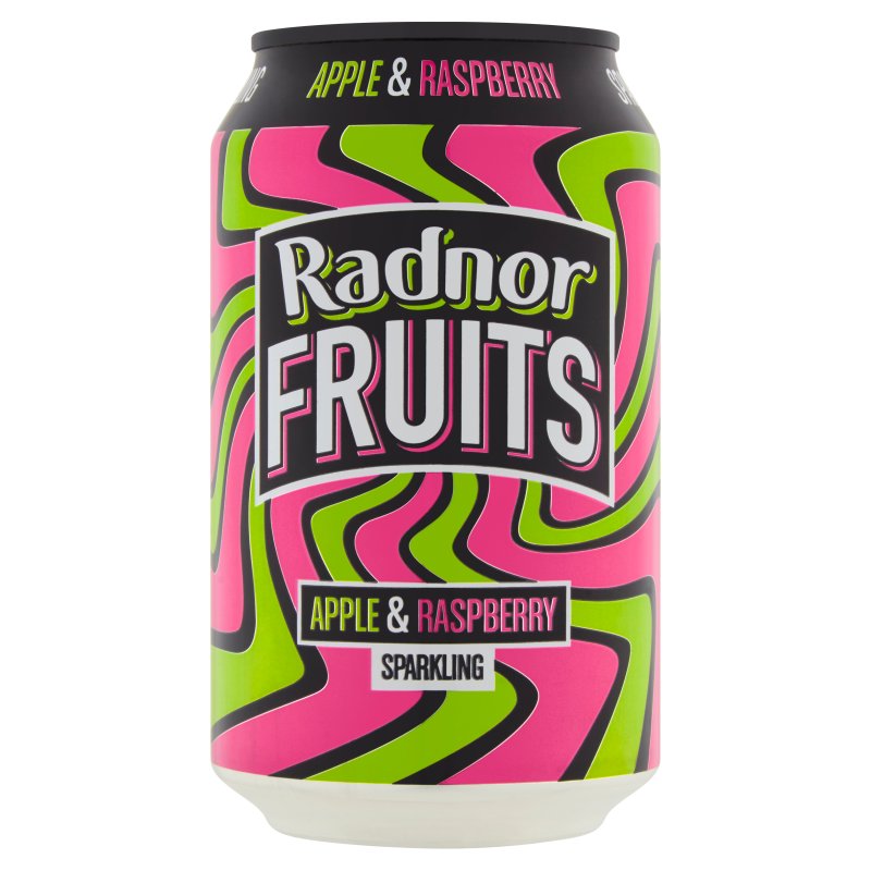 Radnor Fruits Sparkling Apple & Raspberry 330ml Can (24 Pack)