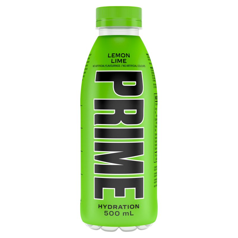 Prime Hydration Lemon Lime 500ml Bottle (12 Pack)