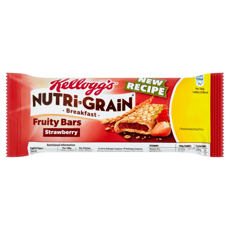 Kellogg's Nutri-Grain Breakfast Fruity Bar - Strawberry 37g (25 Pack)