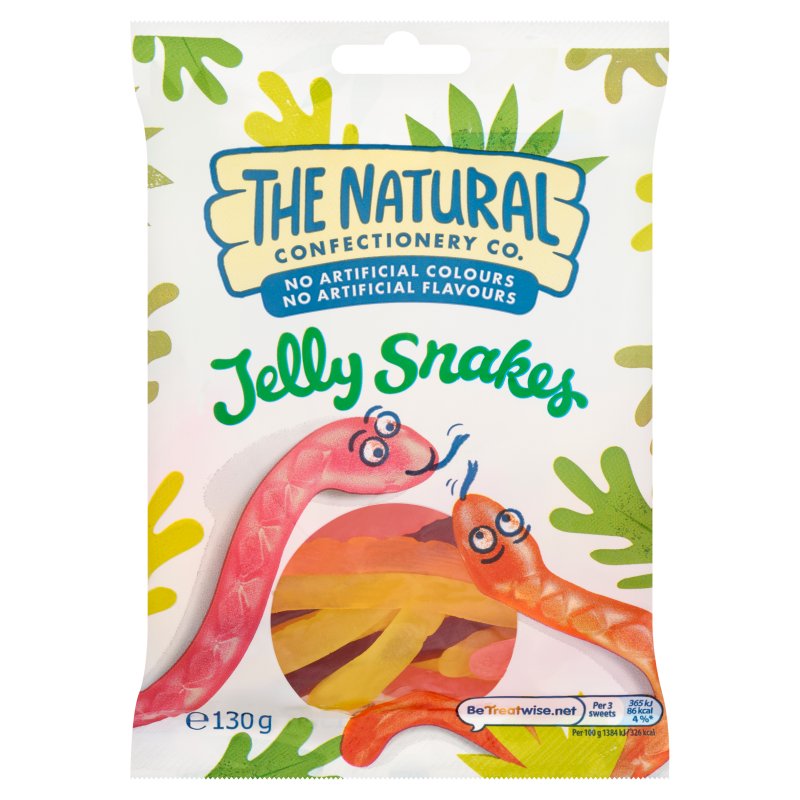 The Natural Confectionery Co. Jelly Snakes 130g (10 Pack)